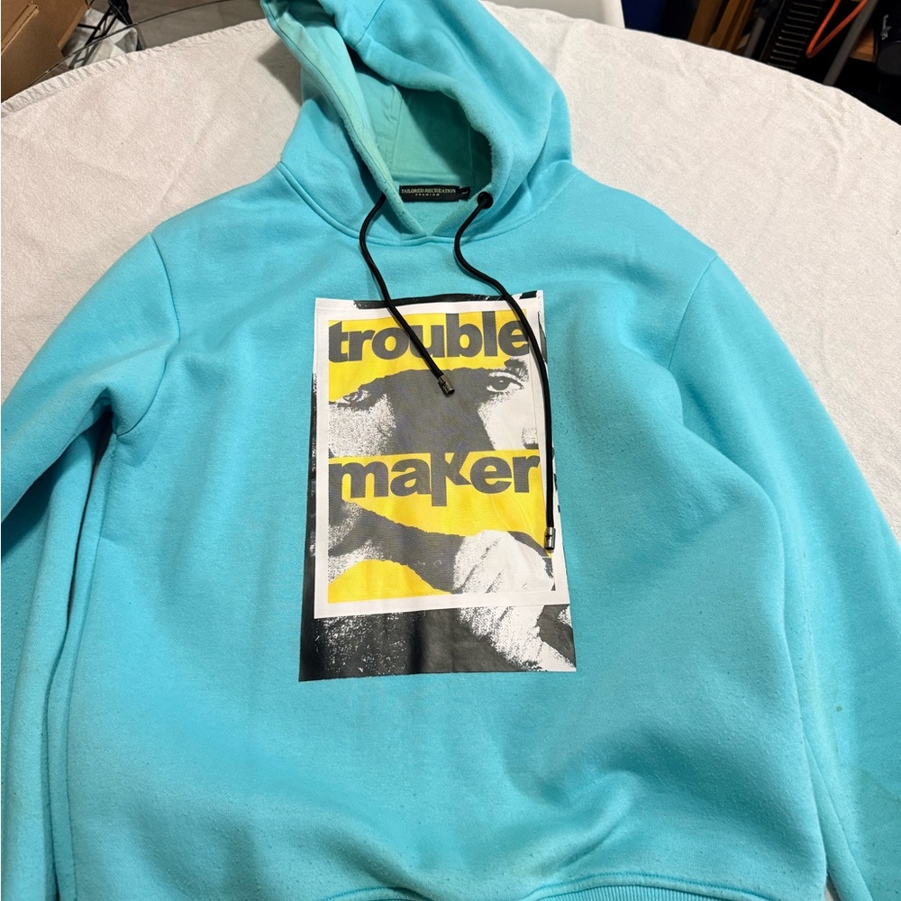 Blue Graphic Hoodie for Men